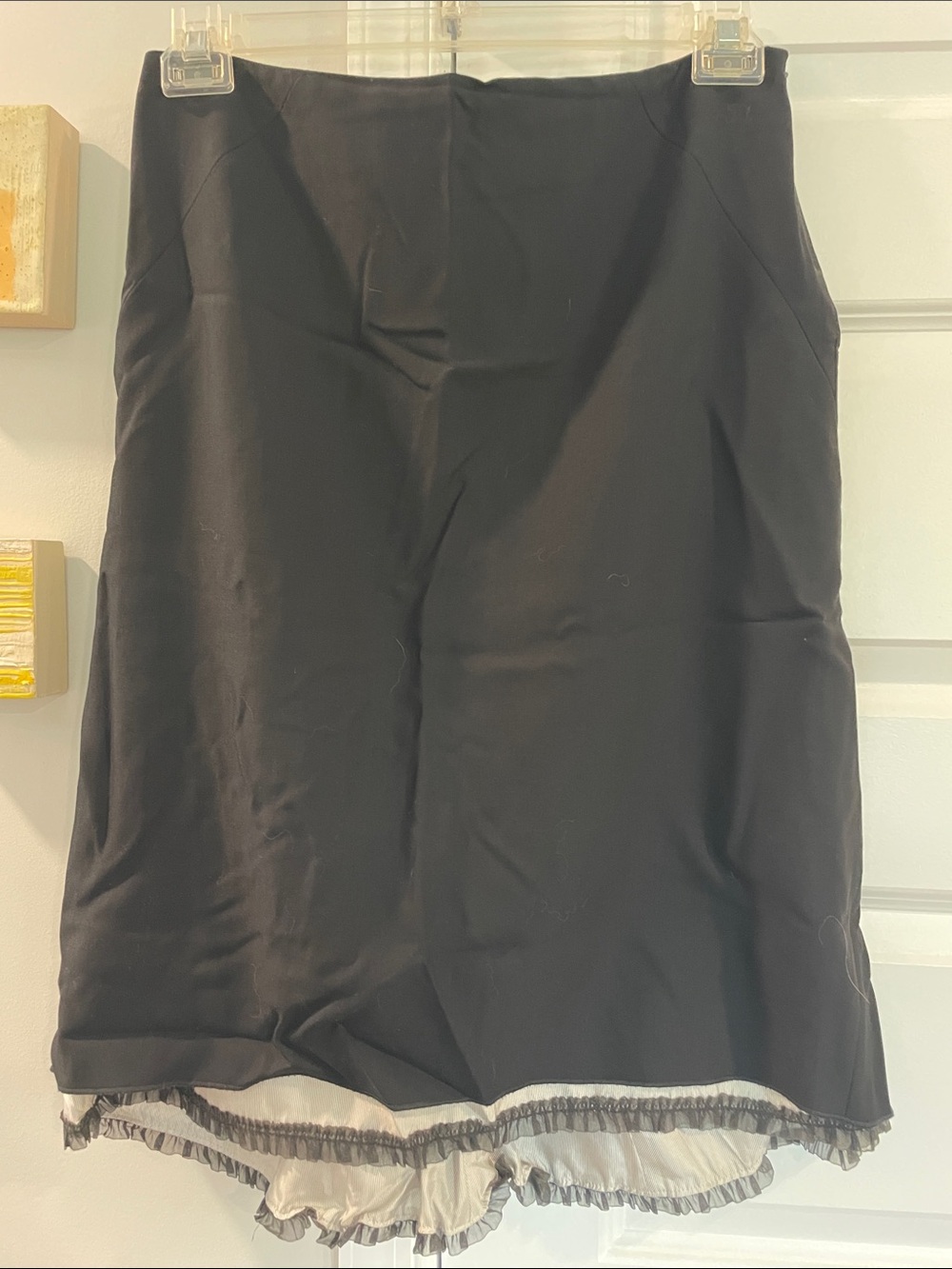 Black Lined A-Line Skirt - Margaret OLeary